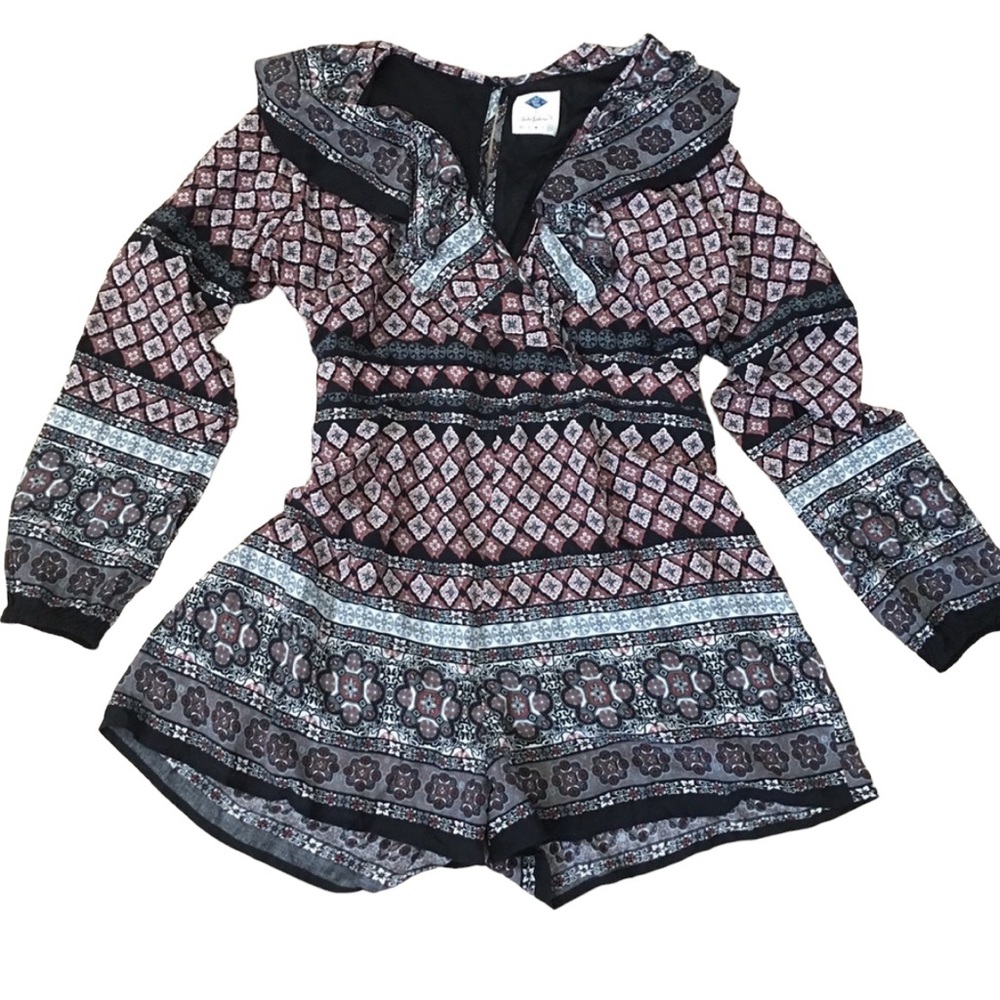 Long Sleeved Romper By Sadie Robertson Duck Dynasty Series Wild Blue Size XL